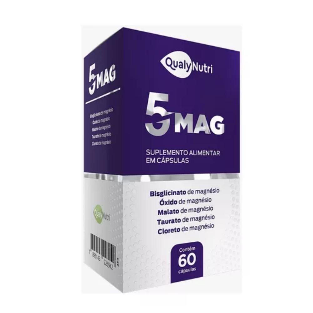 5 MAGNESIOS 500MG QUALYNUTRI COM 60 CAPSULAS