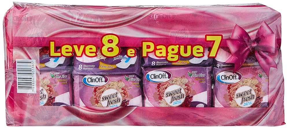Thumbnail de ABSORVENTE CLIN-OFF COM ABAS COM 8 UNIDADES