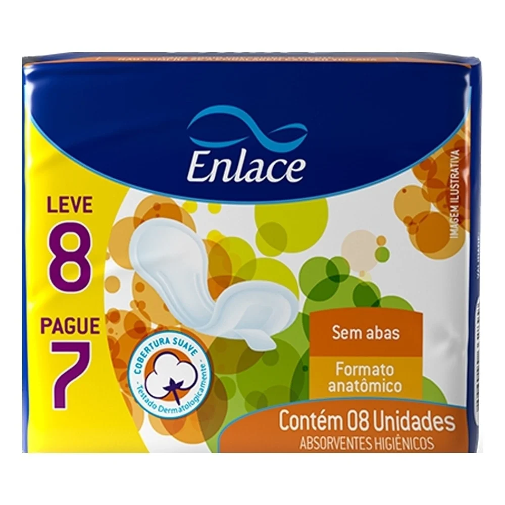 ABSORVENTE GERIATRICO ENLACE M SEM ABAS COM 8 UNIDADES