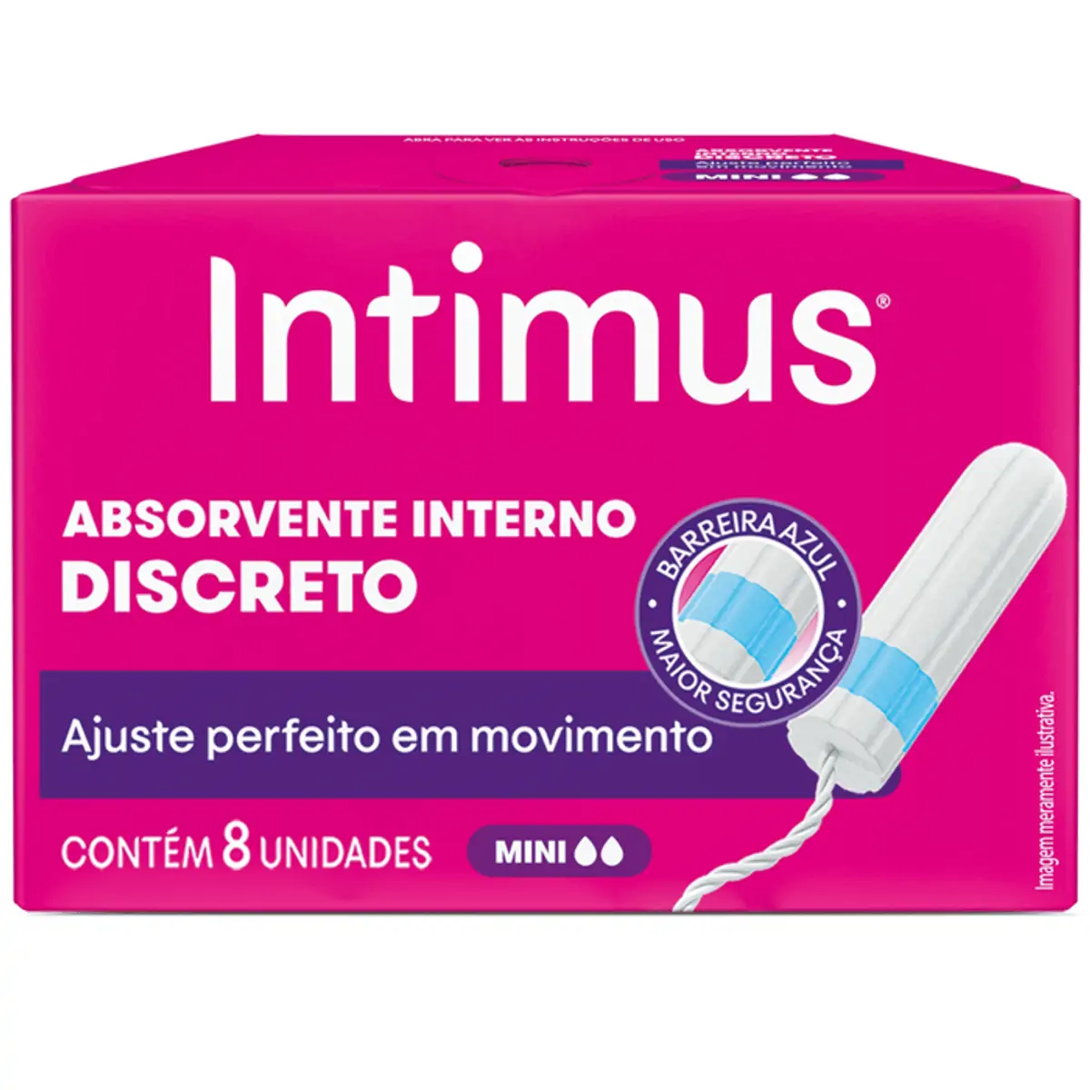 ABSORVENTE INTERNO INTIMUS MINI COM 8 UNIDADES