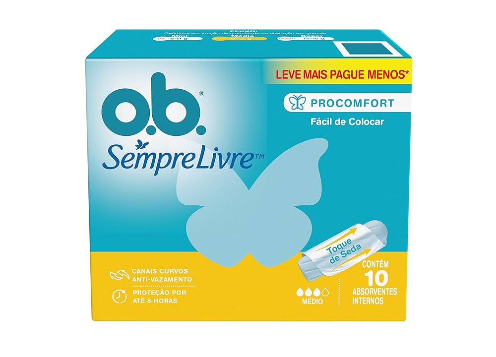 ABSORVENTE INTERNO OB MEDIO COM 10 UNIDADES