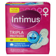 ABSORVENTE INTIMUS GEL NORMAL SUAVE COM ABAS