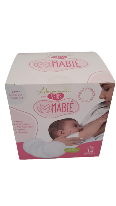 ABSORVENTE PARA SEIOS MABIE COM 12 UNIDADES