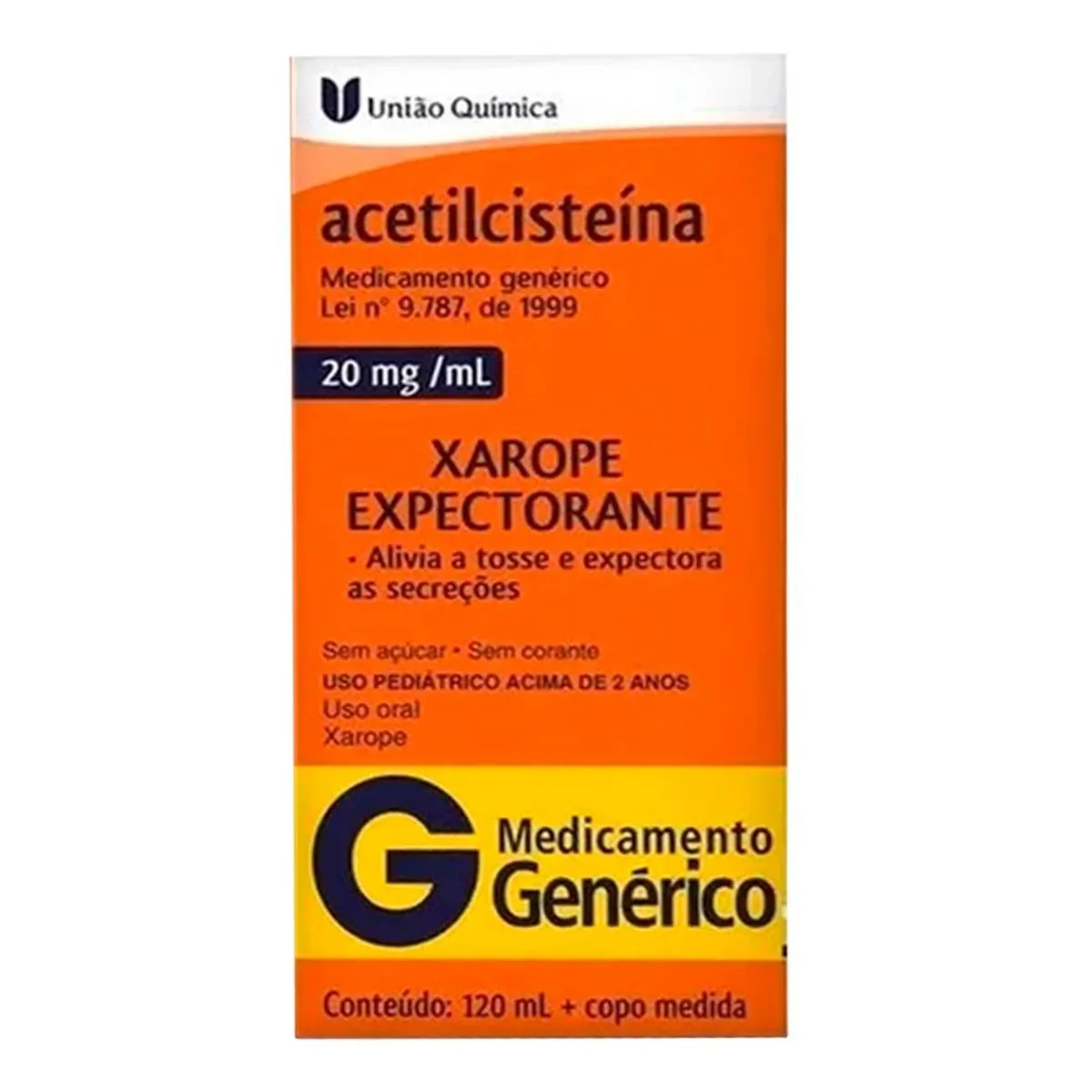 ACETILCISTEINA 20MG XAROPE 120ML UNIAO QUIMICA
