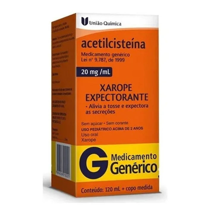 Thumbnail de ACETILCISTEINA 20MG XAROPE 120ML UNIAO QUIMICA
