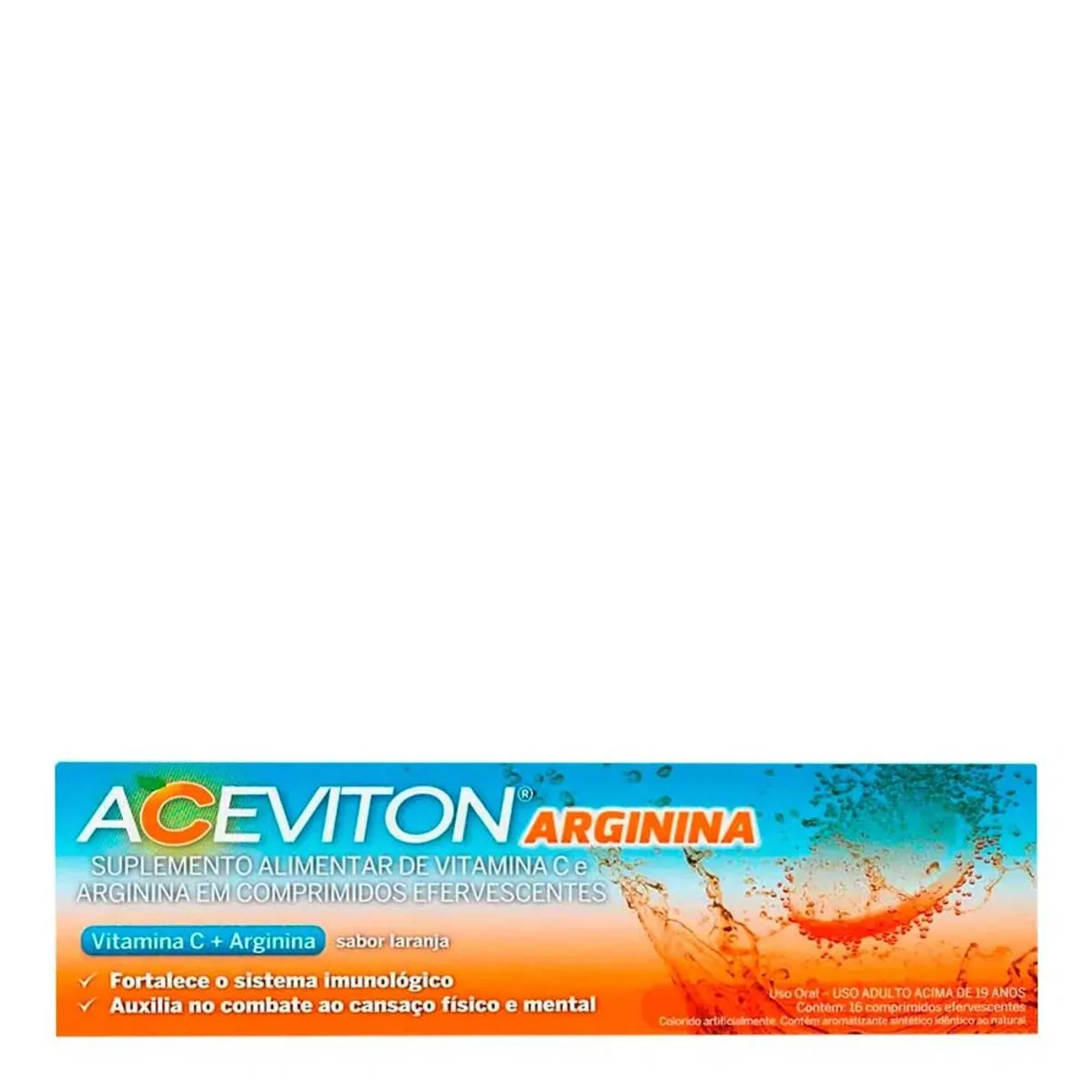 ACEVITON ARGININA LARANJA COM 16 COMPRIMIDOS EFERVESCENTES CIMED