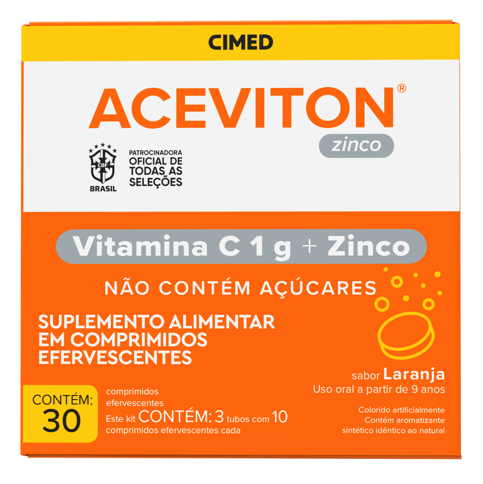 Thumbnail de ACEVITON ZINCO COM 30 COMPRIMIDOS EFERVESCENTES CIMED