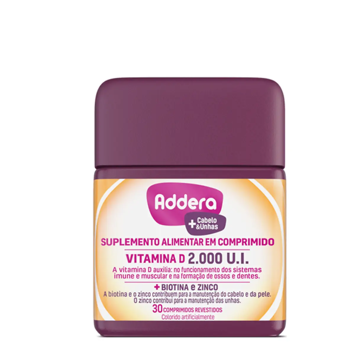 ADDERA + CABELO E UNHAS COM 30 COMPRIMIDOS REVESTIDOS MANTECORP