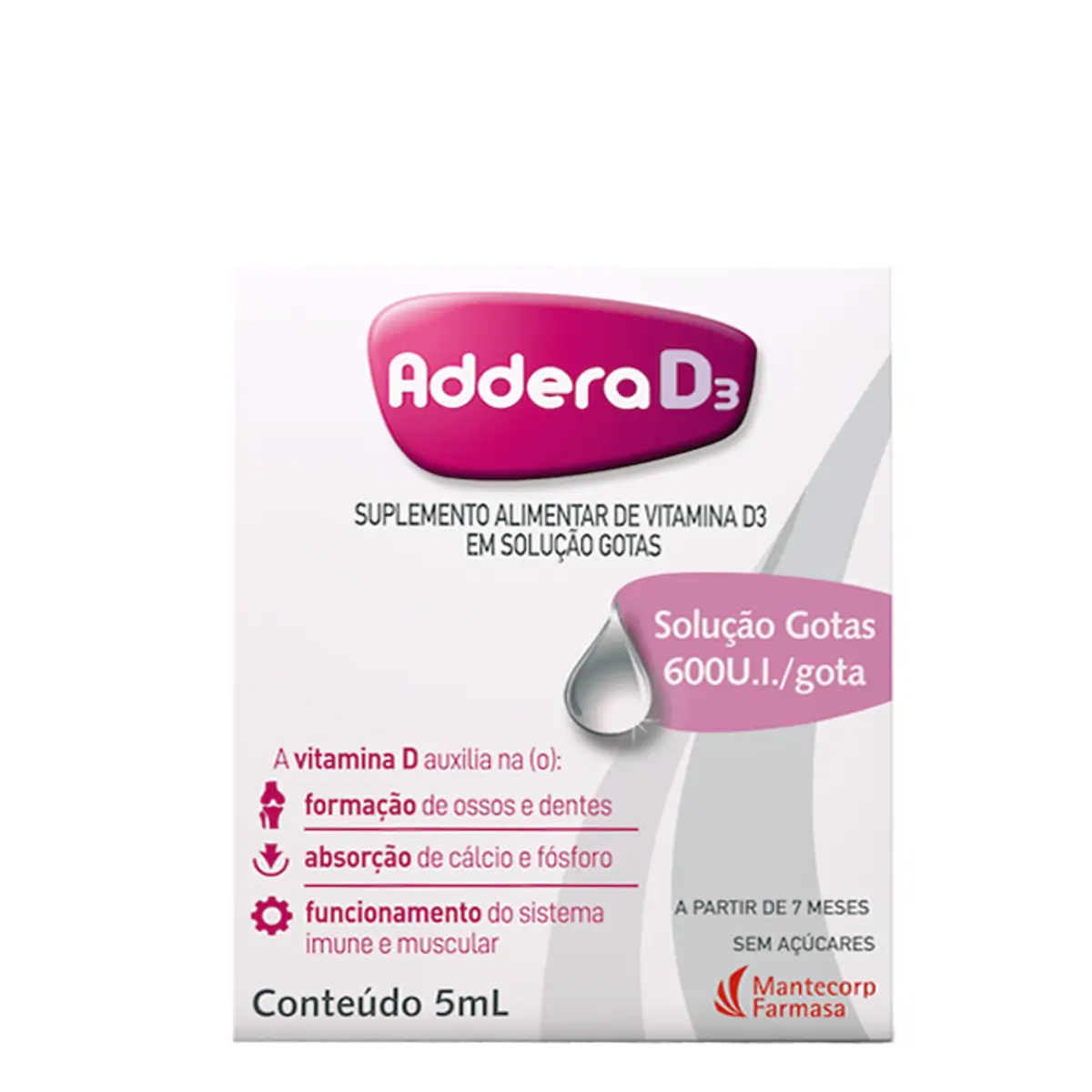 ADDERA D3 600UI GOTAS 5ML MANTECORP