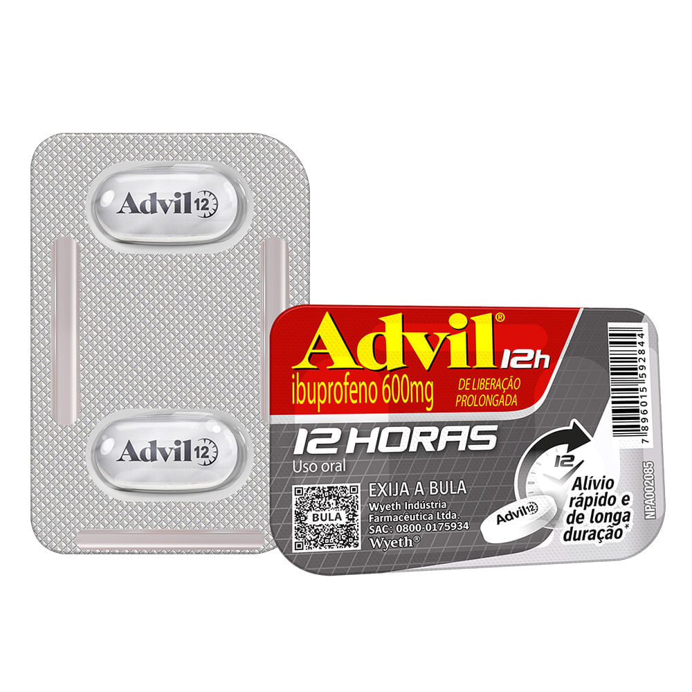 ADVIL 12H 600MG COM 18 COMPRIMIDOS HALEON