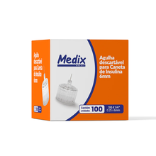 AGULHA PARA CANETA DE INSULINA 31G 6MM COM 100 UNIDADES SR