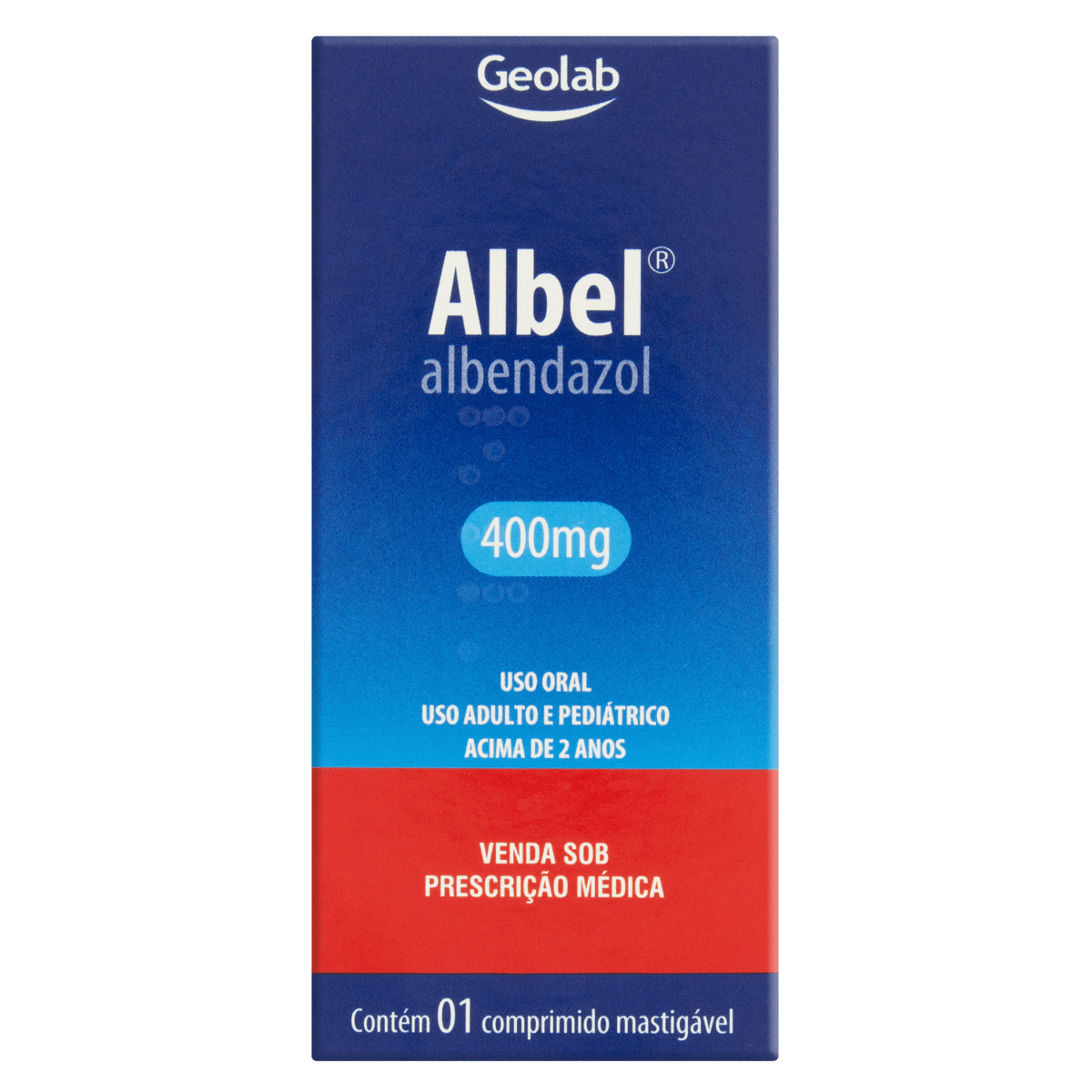 ALBEL 400MG COM 1 COMPRIMIDO GEOLAB