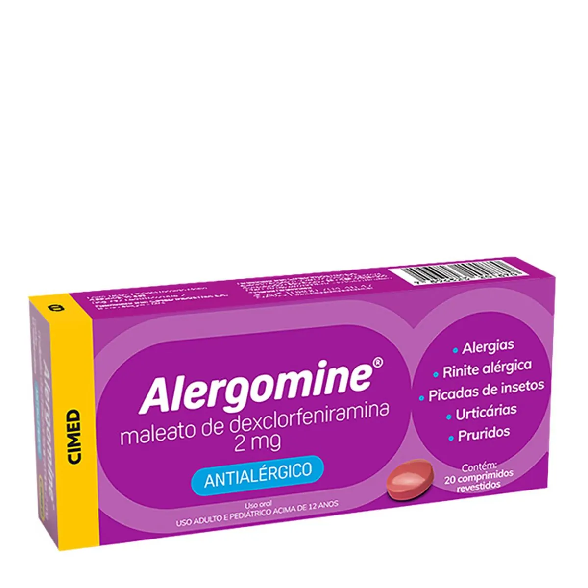 ALERGOMINE 2MG COM 20 COMPRIMIDOS REVESTIDOS CIMED