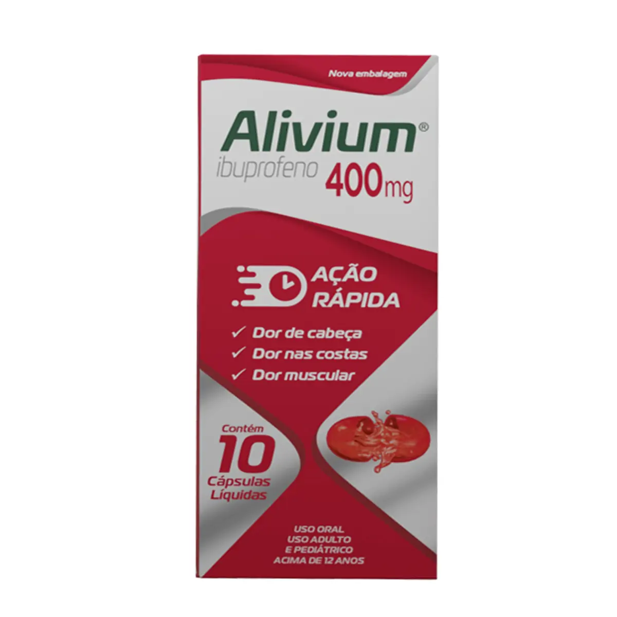 ALIVIUM 400MG COM 10 CAPSULAS MANTECORP