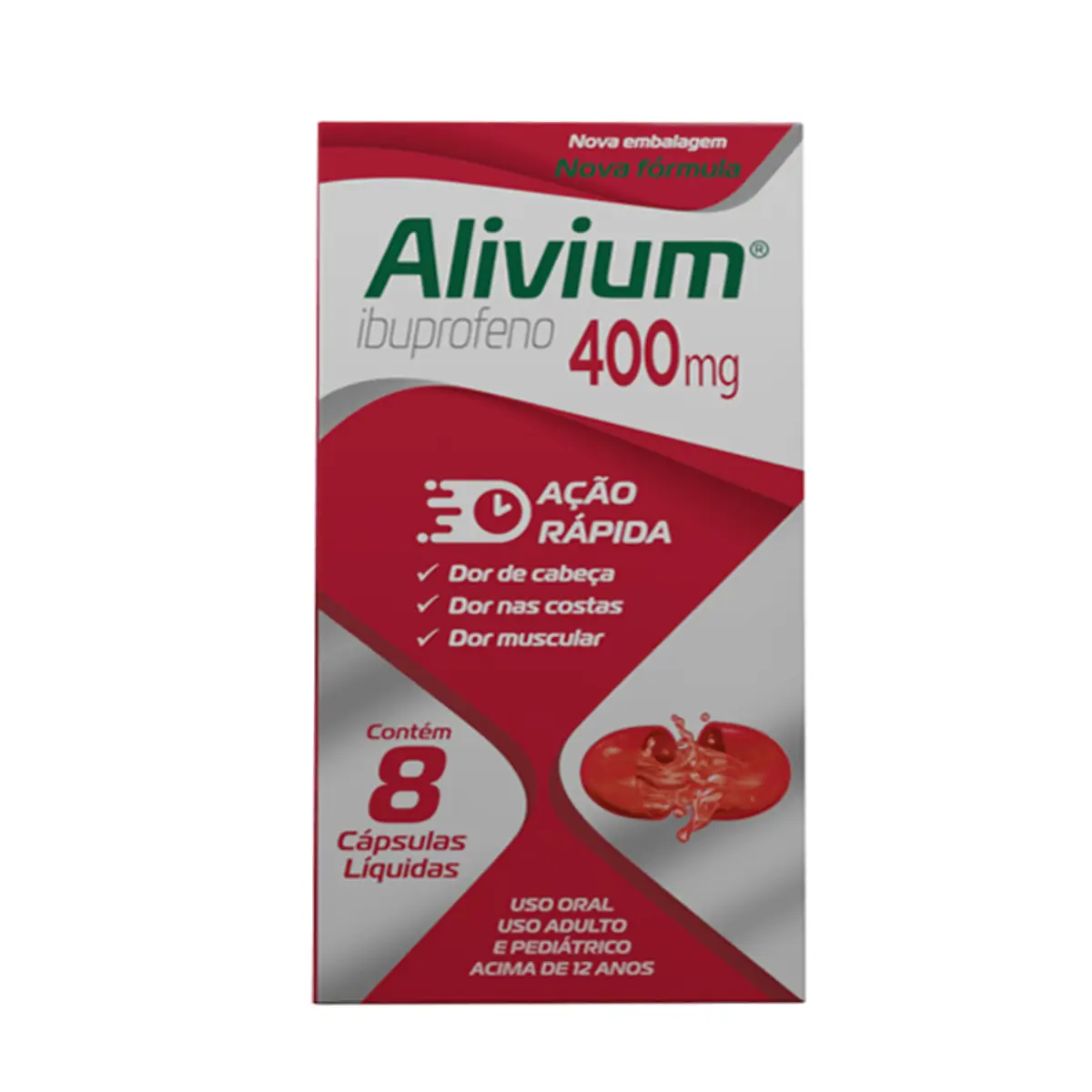ALIVIUM 400MG COM 8 CAPSULAS MANTECORP