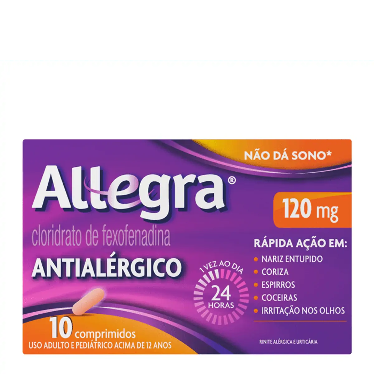 ALLEGRA 120MG COM 10 COMPRIMIDOS REVESTIDOS SANOFI