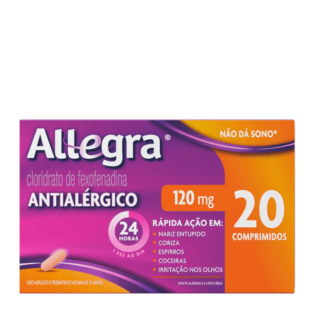 ALLEGRA 120MG COM 20 COMPRIMIDOS REVESTIDOS SANOFI