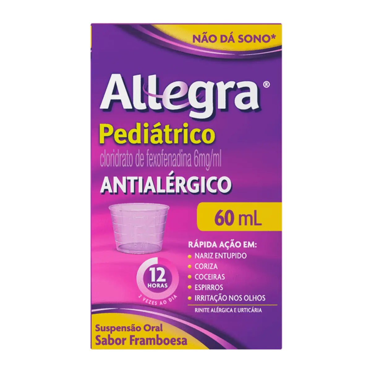 ALLEGRA PEDIATRICO 6MG/ML SUSPENSAO ORAL 60ML SANOFI