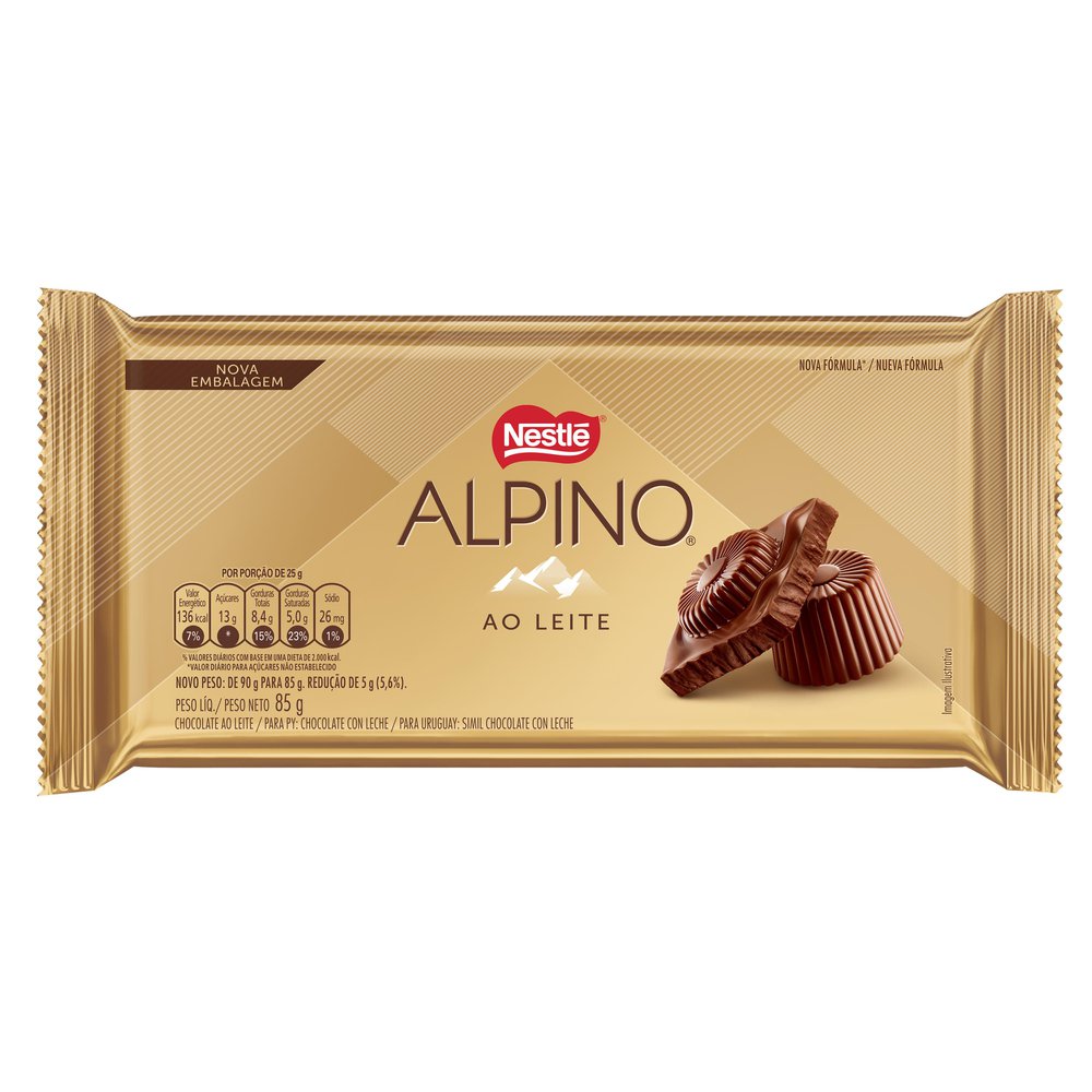 Thumbnail de ALPINO CHOCOLATE AO LEITE 85G NESTLE