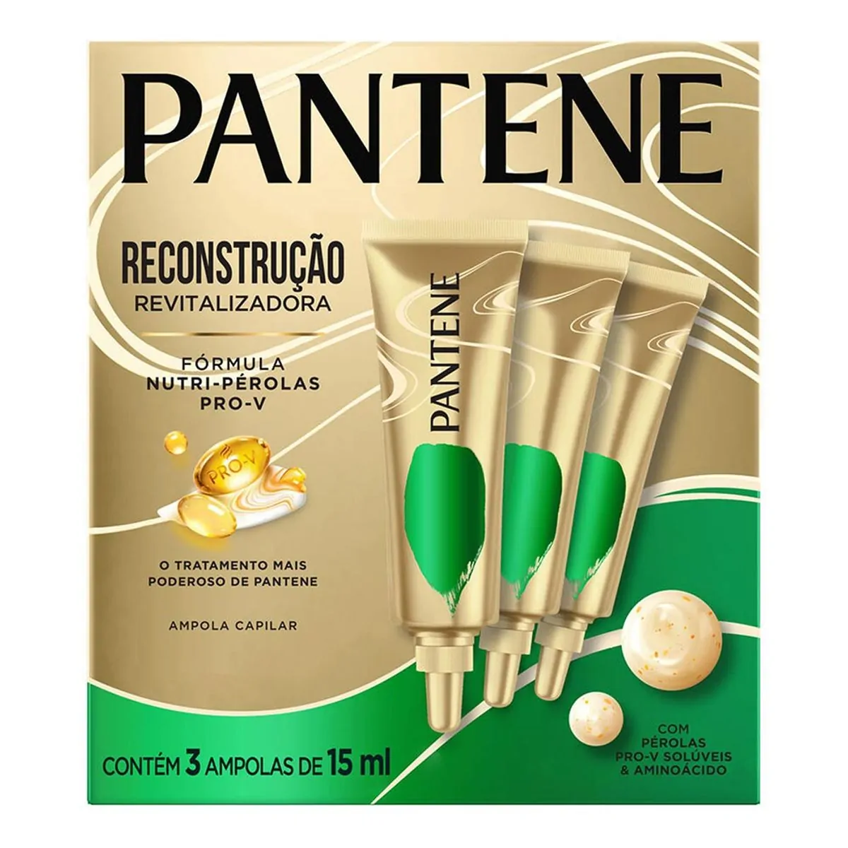 Thumbnail de AMPOLA DE TRATAMENTO PANTENE RECONSTRUCAO REVITALIZADORA 3 AMPOLAS DE 15ML