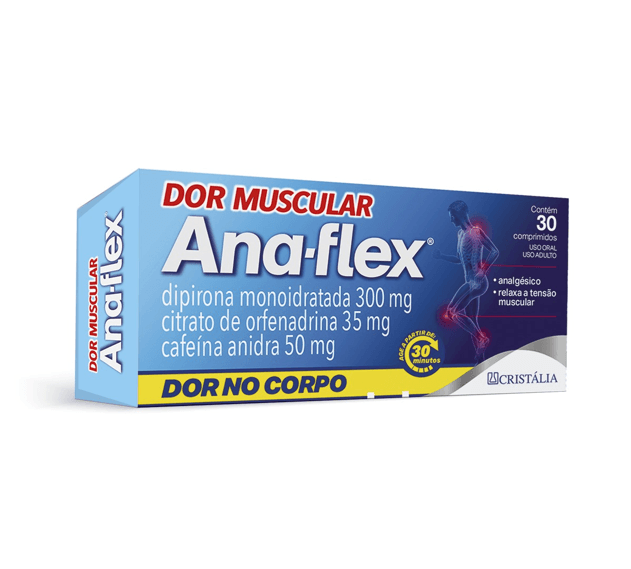 ANA-FLEX 35MG+300MG+50MG COM 30 COMPRIMIDOS CRISTALIA