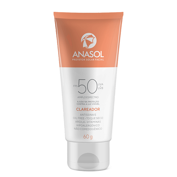 ANASOL PROTETOR SOLAR FACIAL CLAREADOR FPS 50 60G