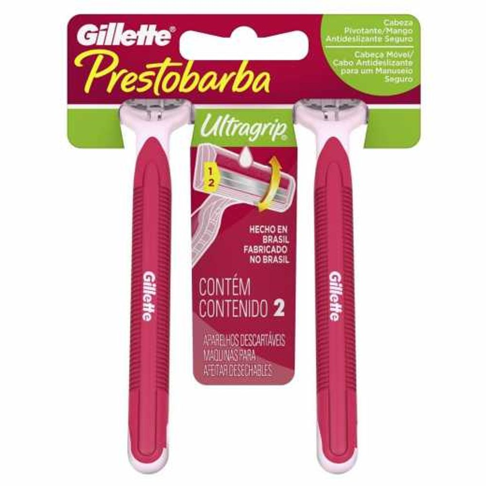 APARELHO DE BARBEAR PRESTOBARBA COM 2 UNIDADES