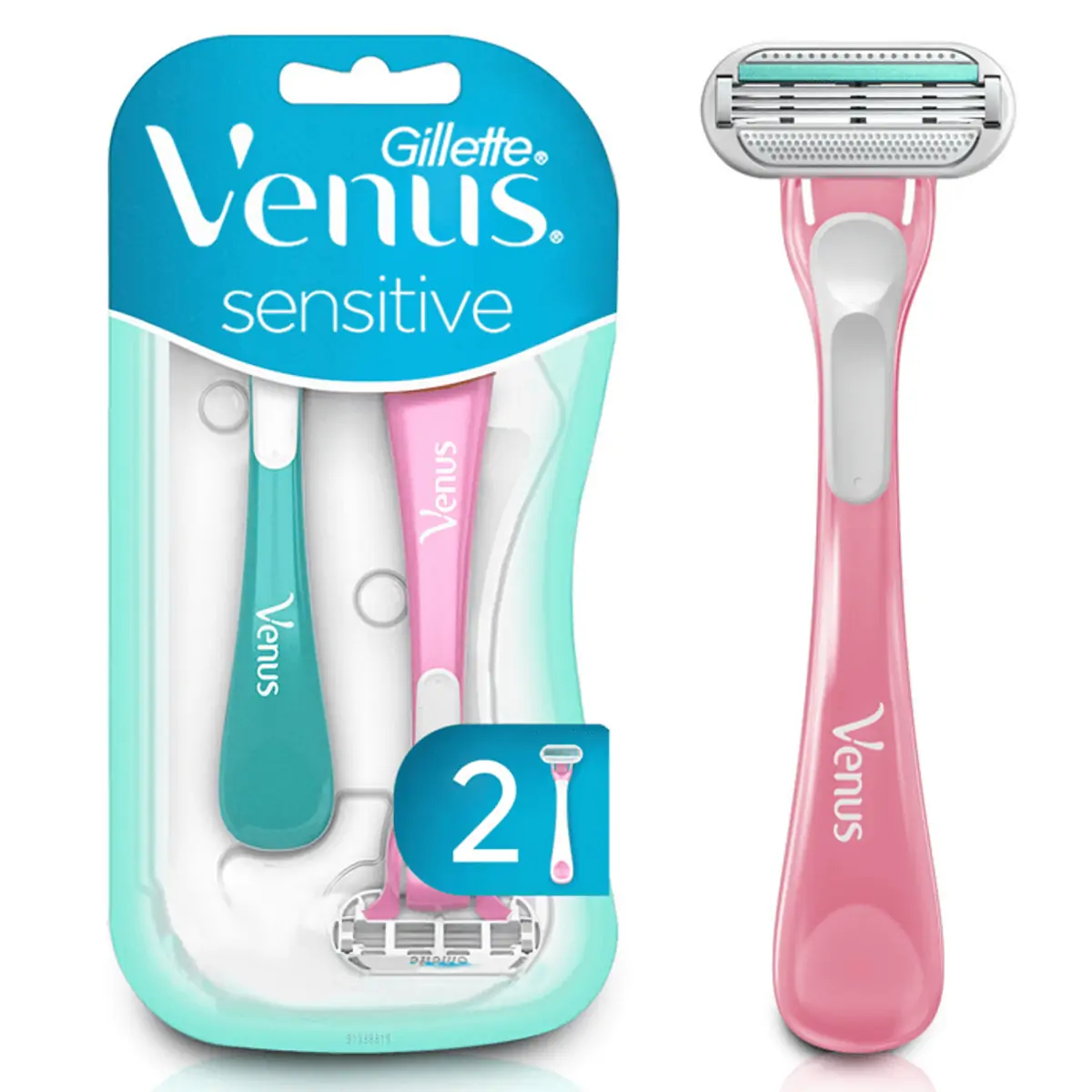 APARELHO DE BARBEAR VENUS SENSITIVE ALOE COM 2 UNIDADES