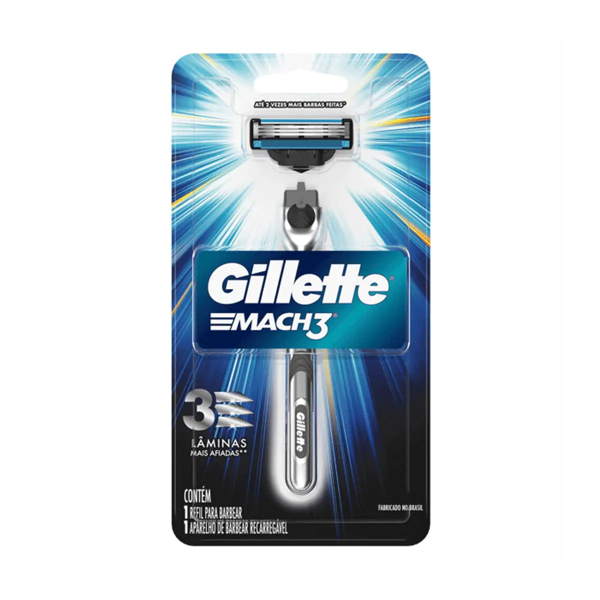 APARELHO RECARREGAVEL E CARGA PARA BARBEAR GILLETTE MACH3