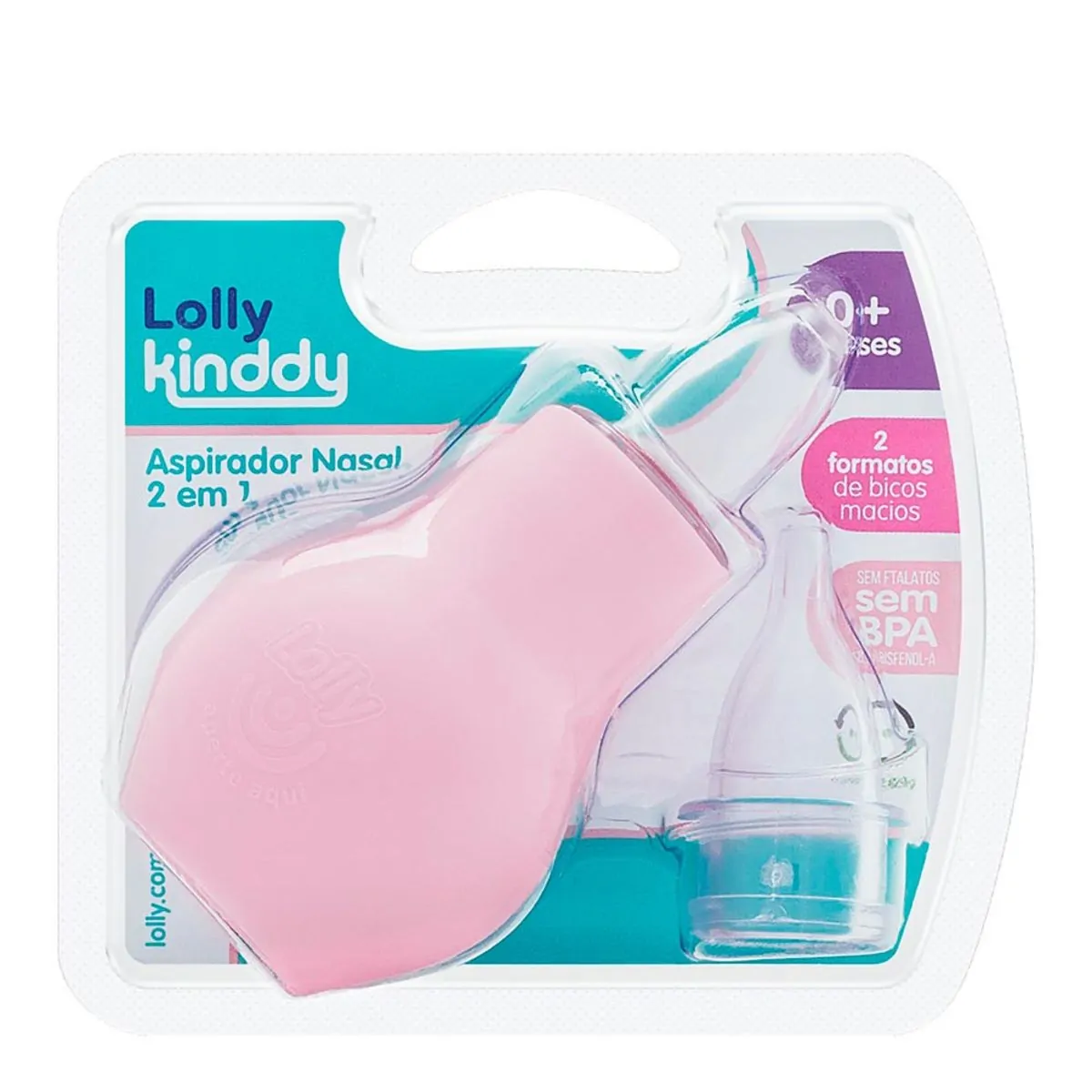 ASPIRADOR NASAL LOLLY 2 EM 1 ROSA