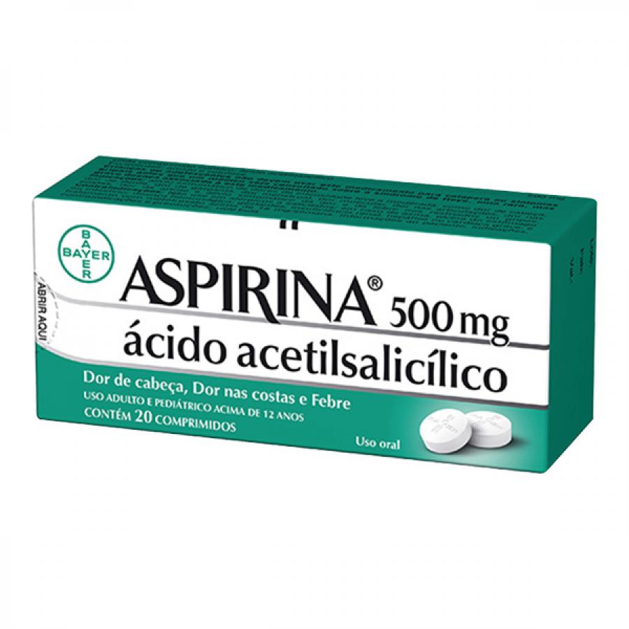 ASPIRINA 500MG COM 20 COMPRIMIDOS BAYER