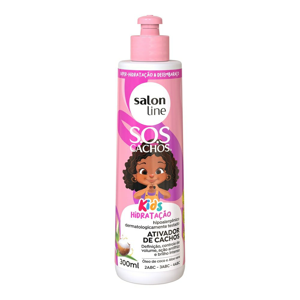ATIVADOR DE CACHOS SALON LINE S.O.S KIDS 300ML