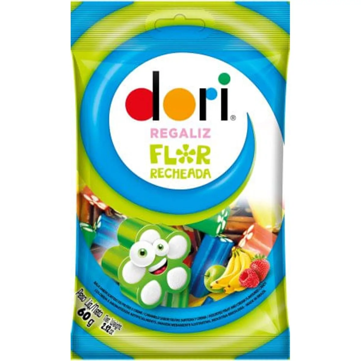 BALA DE GOMA DORI REGALIZ FLOR 60G