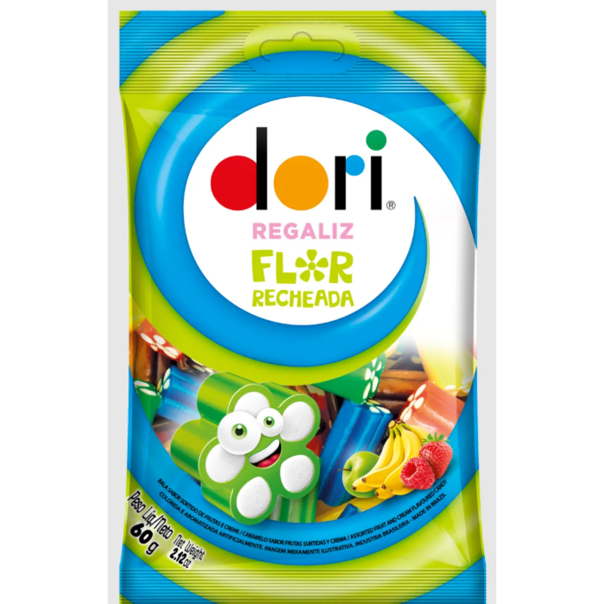 Thumbnail de BALA DE GOMA DORI REGALIZ FLOR 60G