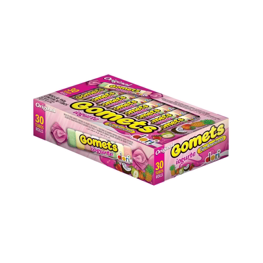 BALA DE GOMA GOMETS TUBO IOGURTE 32GR