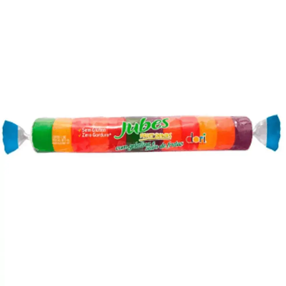 BALA DE GOMA JUBES FRUIT SNACKS TROPICAL TUBO 48GR