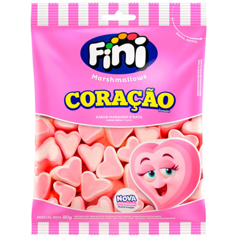BALA FINI CORACAO MARSHMALLOWS 80G