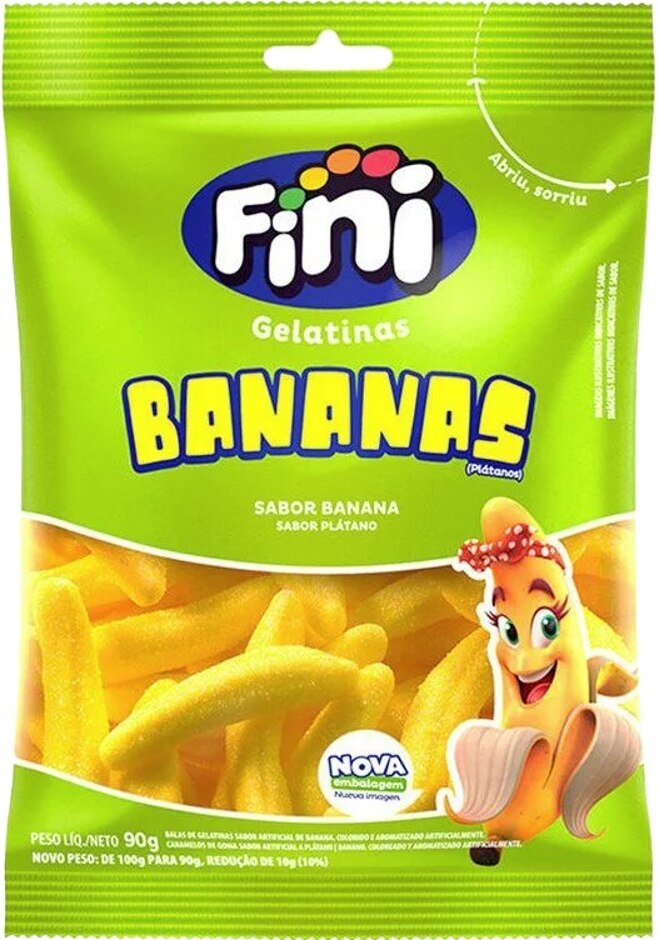 Thumbnail de BALA FINI GELATINA BANANAS 90G