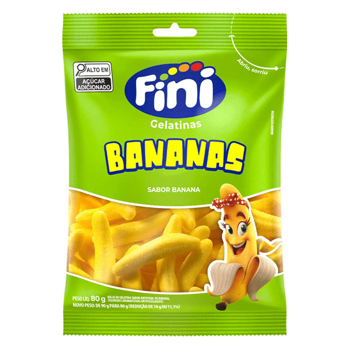 BALA FINI GELATINA BANANAS 90G