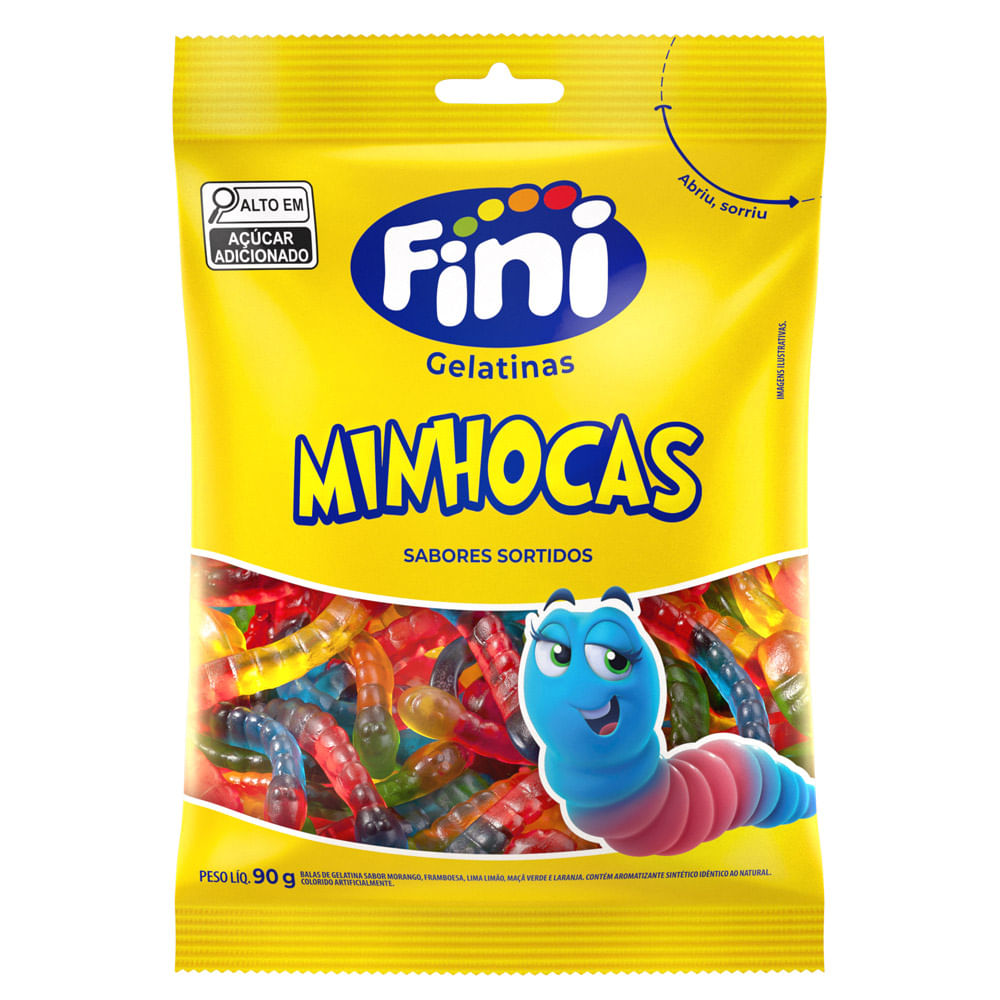 Thumbnail de BALA FINI GELATINA MINHOCAS BRILHO 90G
