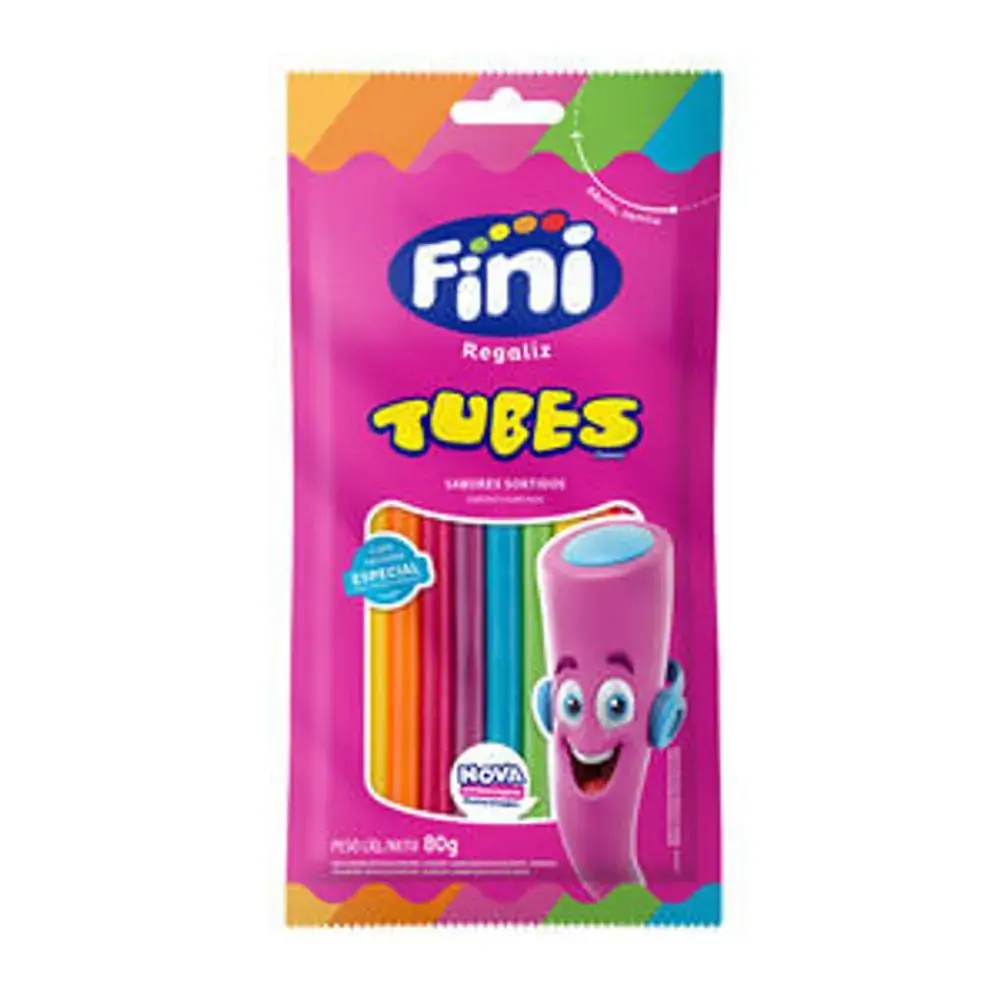 Thumbnail de BALA FINI REGALIZ TUBES TUTTI-FRUTTI 80G