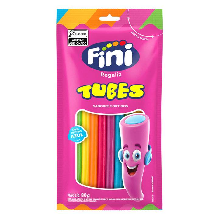 BALA FINI REGALIZ TUBES TUTTI-FRUTTI 80G