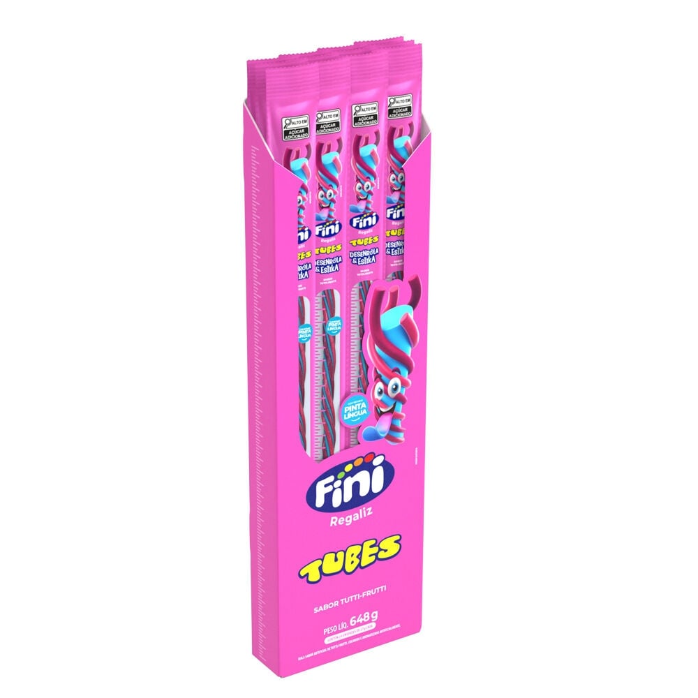 BALA FINI TUBES DESENHO ESTIKA TUTTI FRUTTI 27G