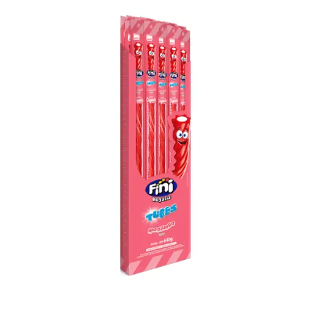 BALA FINI TUBES SUPER GIGA MORANGO 27G