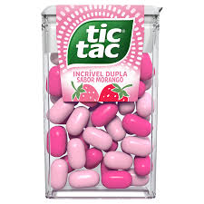 BALA TIC TAC MORANGO MONDELEZ 14.5G