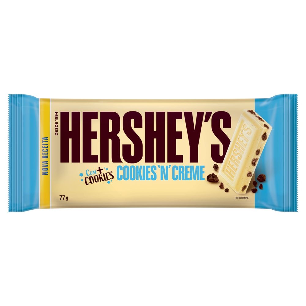 BARRA DE CHOCOLATE HERSHEYS COOKIES N CREME 77G