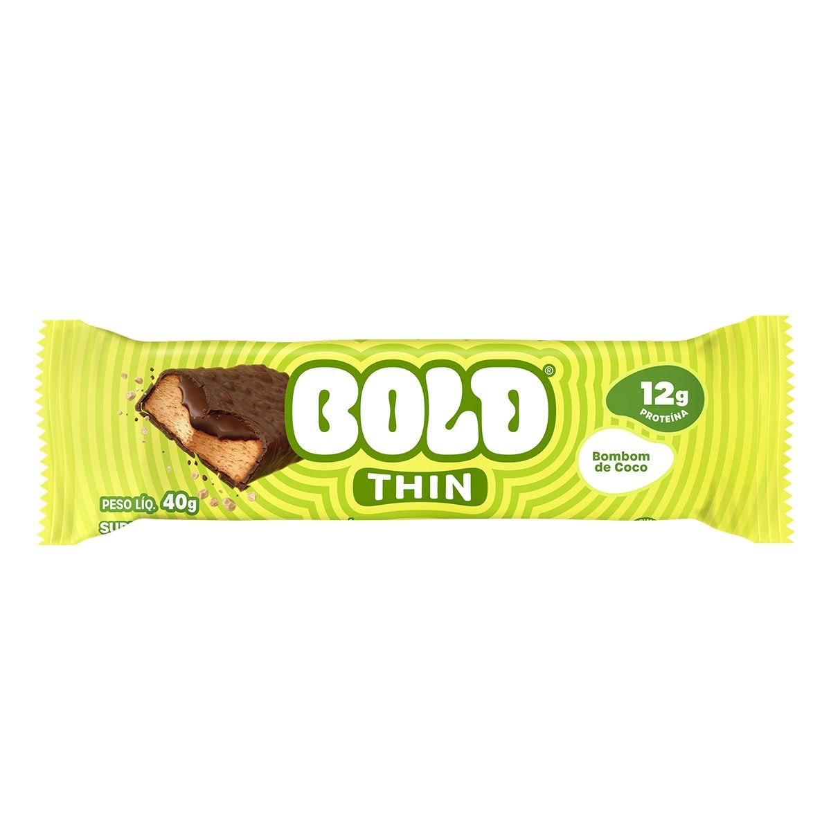 Thumbnail de BARRA DE PROTEINA BOLD THIN BOMBOM DE COCO 40G