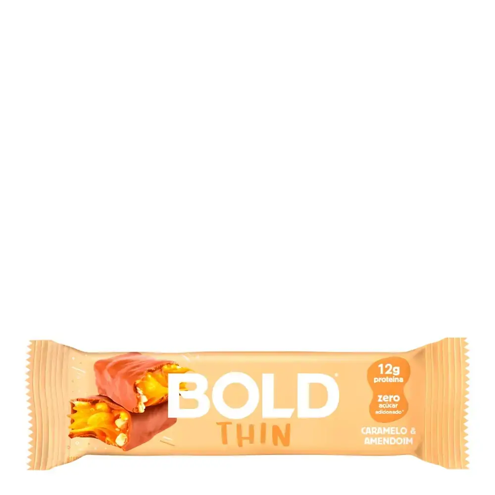 Thumbnail de BARRA DE PROTEINA BOLD THIN CARAMELO E AMENDOIM 40G