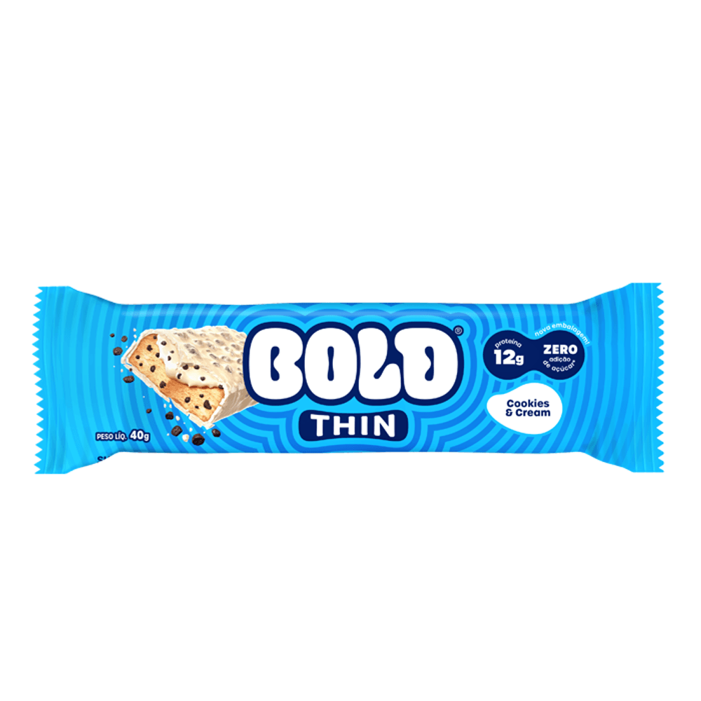 BARRA DE PROTEINA BOLD THIN COOKIES E CREAM 40G