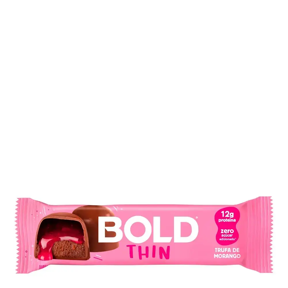 Thumbnail de BARRA DE PROTEINA BOLD THIN TRUFA DE MORANGO 40G